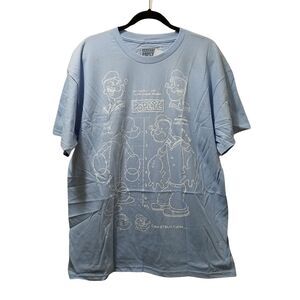 Reason Popeye Men’s Light Blue Construction Short Sleeve Tee T-Shirt XL
